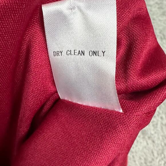 Entro Size M Womens Red Satin Sleeveless Feathery Bottom Mini Dress - Picture 5 of 7
